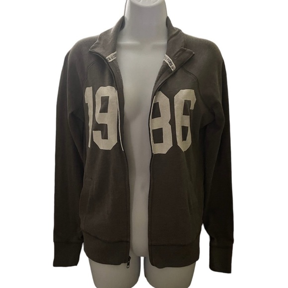 Victoria's Secret Pink 1986 Gray Track Jacket Size XS - Picture 3 of 8